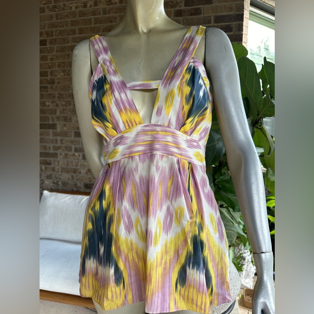 James Coviello- Ikat Peplum Top- NWT - 6 RARE!!!